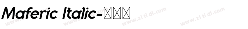 Maferic Italic字体转换